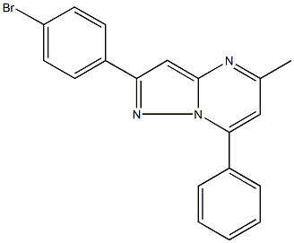 2-(4-bromophenyl)-5-methyl-7-phenylpyrazolo[1,5-a]pyrimidine Struktur