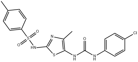 N-(5-{[(4-chloroanilino)carbonyl]amino}-4-methyl-1,3-thiazol-2-yl)-4-methylbenzenesulfonamide Struktur