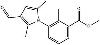 methyl 3-(3-formyl-2,5-dimethyl-1H-pyrrol-1-yl)-2-methylbenzoate Struktur