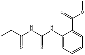 methyl 2-{[(propionylamino)carbothioyl]amino}benzoate Struktur