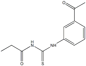 N-(3-acetylphenyl)-N'-propionylthiourea Struktur