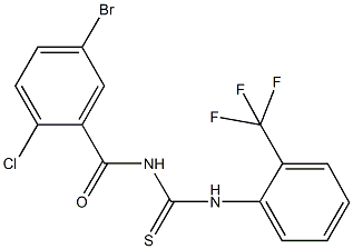 N-(5-bromo-2-chlorobenzoyl)-N'-[2-(trifluoromethyl)phenyl]thiourea Struktur