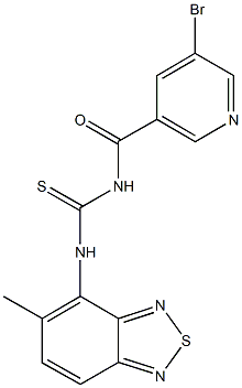 N-[(5-bromo-3-pyridinyl)carbonyl]-N'-(5-methyl-2,1,3-benzothiadiazol-4-yl)thiourea Struktur