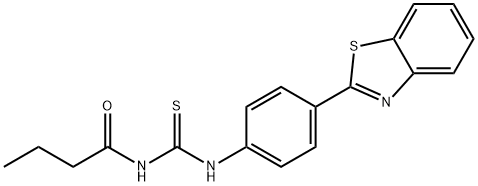 N-[4-(1,3-benzothiazol-2-yl)phenyl]-N'-butyrylthiourea Struktur