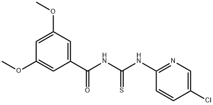 N-(5-chloro-2-pyridinyl)-N'-(3,5-dimethoxybenzoyl)thiourea Struktur