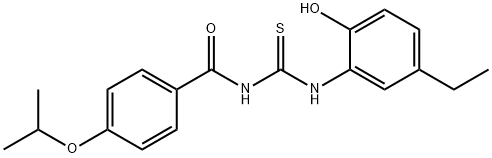 N-(5-ethyl-2-hydroxyphenyl)-N'-(4-isopropoxybenzoyl)thiourea Struktur