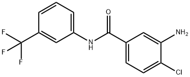 3-amino-4-chloro-N-[3-(trifluoromethyl)phenyl]benzamide Struktur