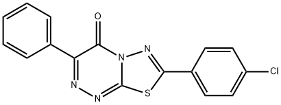 7-(4-chlorophenyl)-3-phenyl-4H-[1,3,4]thiadiazolo[2,3-c][1,2,4]triazin-4-one Struktur