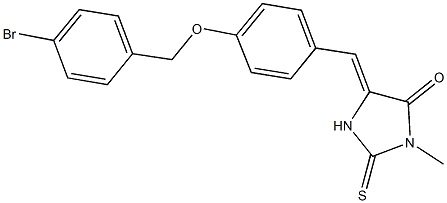 5-{4-[(4-bromobenzyl)oxy]benzylidene}-3-methyl-2-thioxo-4-imidazolidinone Struktur