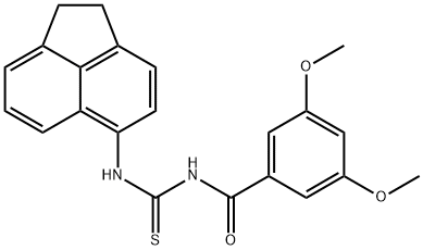 N-(1,2-dihydro-5-acenaphthylenyl)-N'-(3,5-dimethoxybenzoyl)thiourea Struktur