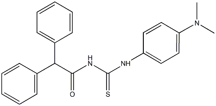 N-[4-(dimethylamino)phenyl]-N'-(diphenylacetyl)thiourea Struktur