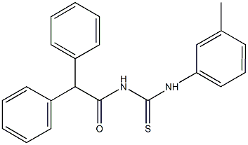 N-(diphenylacetyl)-N'-(3-methylphenyl)thiourea Struktur