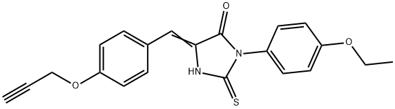 3-(4-ethoxyphenyl)-5-[4-(2-propynyloxy)benzylidene]-2-thioxo-4-imidazolidinone Struktur