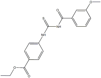 ethyl 4-({[(3-methoxybenzoyl)amino]carbothioyl}amino)benzoate Struktur