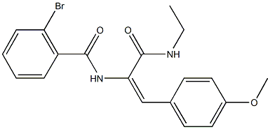 2-bromo-N-[1-[(ethylamino)carbonyl]-2-(4-methoxyphenyl)vinyl]benzamide Struktur