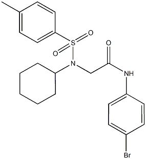 N-(4-bromophenyl)-2-{cyclohexyl[(4-methylphenyl)sulfonyl]amino}acetamide Struktur