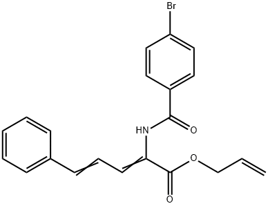 allyl 2-[(4-bromobenzoyl)amino]-5-phenyl-2,4-pentadienoate Struktur