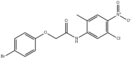 2-(4-bromophenoxy)-N-{5-chloro-4-nitro-2-methylphenyl}acetamide Struktur