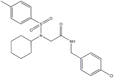 N-(4-chlorobenzyl)-2-{cyclohexyl[(4-methylphenyl)sulfonyl]amino}acetamide Struktur