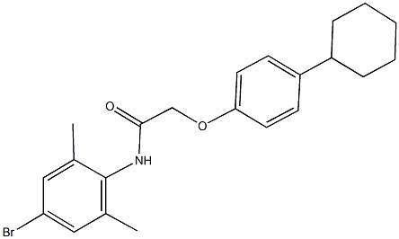 N-(4-bromo-2,6-dimethylphenyl)-2-(4-cyclohexylphenoxy)acetamide Struktur