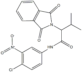 N-{4-chloro-3-nitrophenyl}-2-(1,3-dioxo-1,3-dihydro-2H-isoindol-2-yl)-3-methylbutanamide Struktur