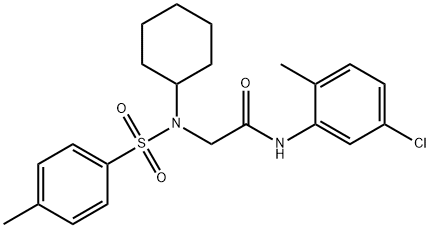 N-(5-chloro-2-methylphenyl)-2-{cyclohexyl[(4-methylphenyl)sulfonyl]amino}acetamide Struktur