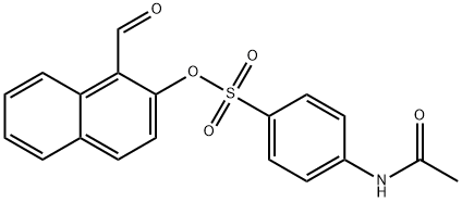 1-formyl-2-naphthyl 4-(acetylamino)benzenesulfonate Struktur