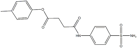 4-methylphenyl 4-[4-(aminosulfonyl)anilino]-4-oxobutanoate Struktur