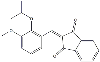 2-(2-isopropoxy-3-methoxybenzylidene)-1H-indene-1,3(2H)-dione Struktur