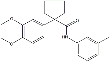 1-(3,4-dimethoxyphenyl)-N-(3-methylphenyl)cyclopentanecarboxamide Struktur