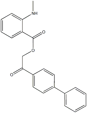 2-[1,1'-biphenyl]-4-yl-2-oxoethyl 2-(methylamino)benzoate Struktur