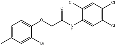 2-(2-bromo-4-methylphenoxy)-N-(2,4,5-trichlorophenyl)acetamide Struktur