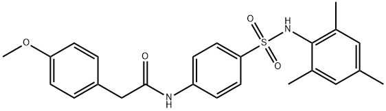 N-{4-[(mesitylamino)sulfonyl]phenyl}-2-(4-methoxyphenyl)acetamide Struktur