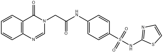 2-(4-oxo-3(4H)-quinazolinyl)-N-{4-[(1,3-thiazol-2-ylamino)sulfonyl]phenyl}acetamide Struktur