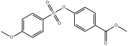 methyl 4-{[(4-methoxyphenyl)sulfonyl]oxy}benzoate Struktur