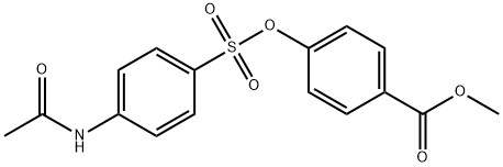 methyl 4-({[4-(acetylamino)phenyl]sulfonyl}oxy)benzoate Struktur