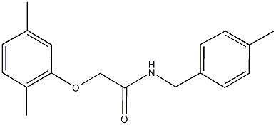 2-(2,5-dimethylphenoxy)-N-(4-methylbenzyl)acetamide Struktur