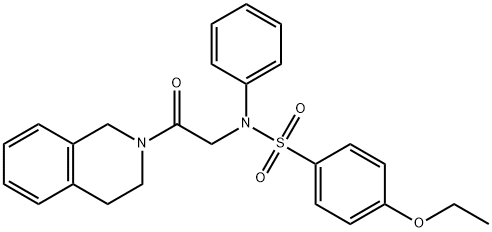 N-[2-(3,4-dihydro-2(1H)-isoquinolinyl)-2-oxoethyl]-4-ethoxy-N-phenylbenzenesulfonamide Struktur