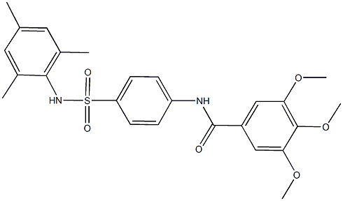 N-{4-[(mesitylamino)sulfonyl]phenyl}-3,4,5-trimethoxybenzamide Struktur