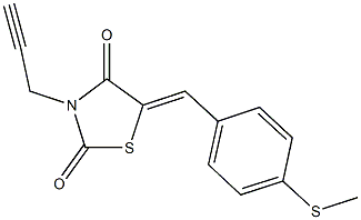 5-[4-(methylsulfanyl)benzylidene]-3-(2-propynyl)-1,3-thiazolidine-2,4-dione Struktur