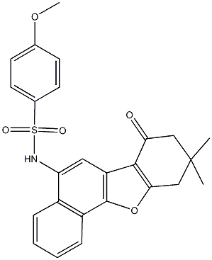 N-(9,9-dimethyl-7-oxo-7,8,9,10-tetrahydronaphtho[1,2-b][1]benzofuran-5-yl)-4-methoxybenzenesulfonamide Struktur