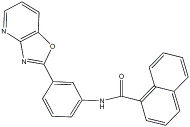 N-(3-[1,3]oxazolo[4,5-b]pyridin-2-ylphenyl)-1-naphthamide Struktur