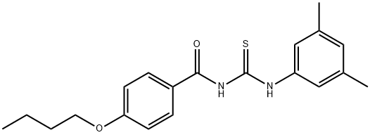 N-(4-butoxybenzoyl)-N'-(3,5-dimethylphenyl)thiourea Struktur