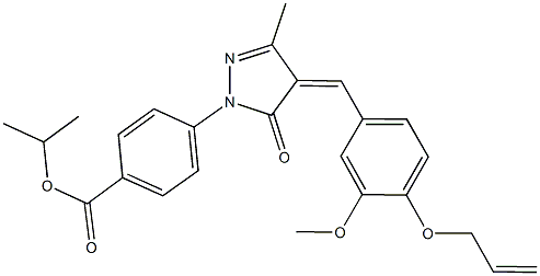 isopropyl 4-{4-[4-(allyloxy)-3-methoxybenzylidene]-3-methyl-5-oxo-4,5-dihydro-1H-pyrazol-1-yl}benzoate Struktur