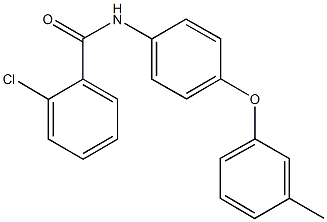 2-chloro-N-[4-(3-methylphenoxy)phenyl]benzamide Struktur