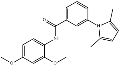 N-(2,4-dimethoxyphenyl)-3-(2,5-dimethyl-1H-pyrrol-1-yl)benzamide Struktur