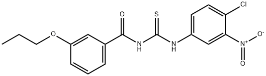 N-{4-chloro-3-nitrophenyl}-N'-(3-propoxybenzoyl)thiourea Struktur