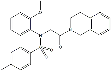 N-[2-(3,4-dihydroisoquinolin-2(1H)-yl)-2-oxoethyl]-N-(2-methoxyphenyl)-4-methylbenzenesulfonamide Struktur