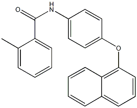 2-methyl-N-[4-(1-naphthyloxy)phenyl]benzamide Struktur