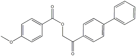 2-[1,1'-biphenyl]-4-yl-2-oxoethyl 4-methoxybenzoate Struktur